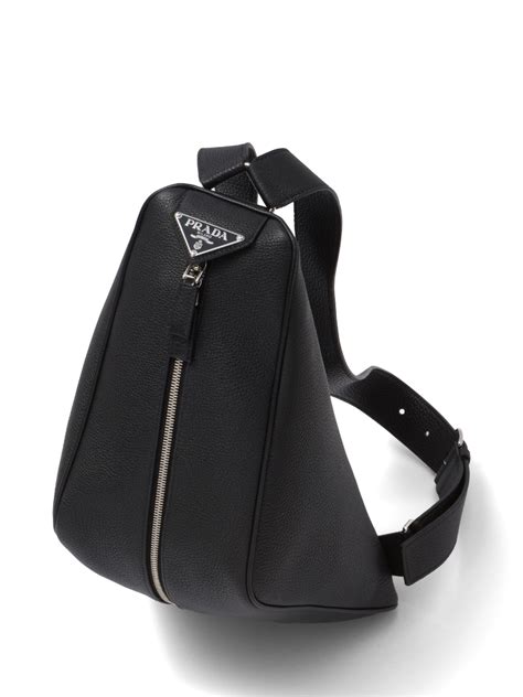 prada triangle backpack|large leather prada triangle bag.